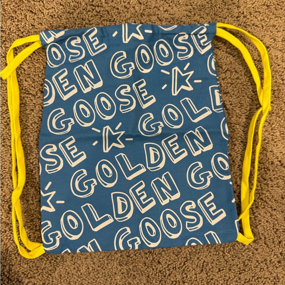 Golden Goose Blue Drawstring Bag